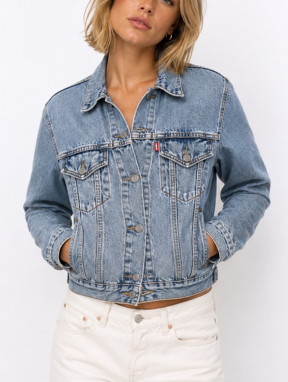 Levi's Premium Light Wash Denim Trucker Jacket Size XS ❤️‍🔥